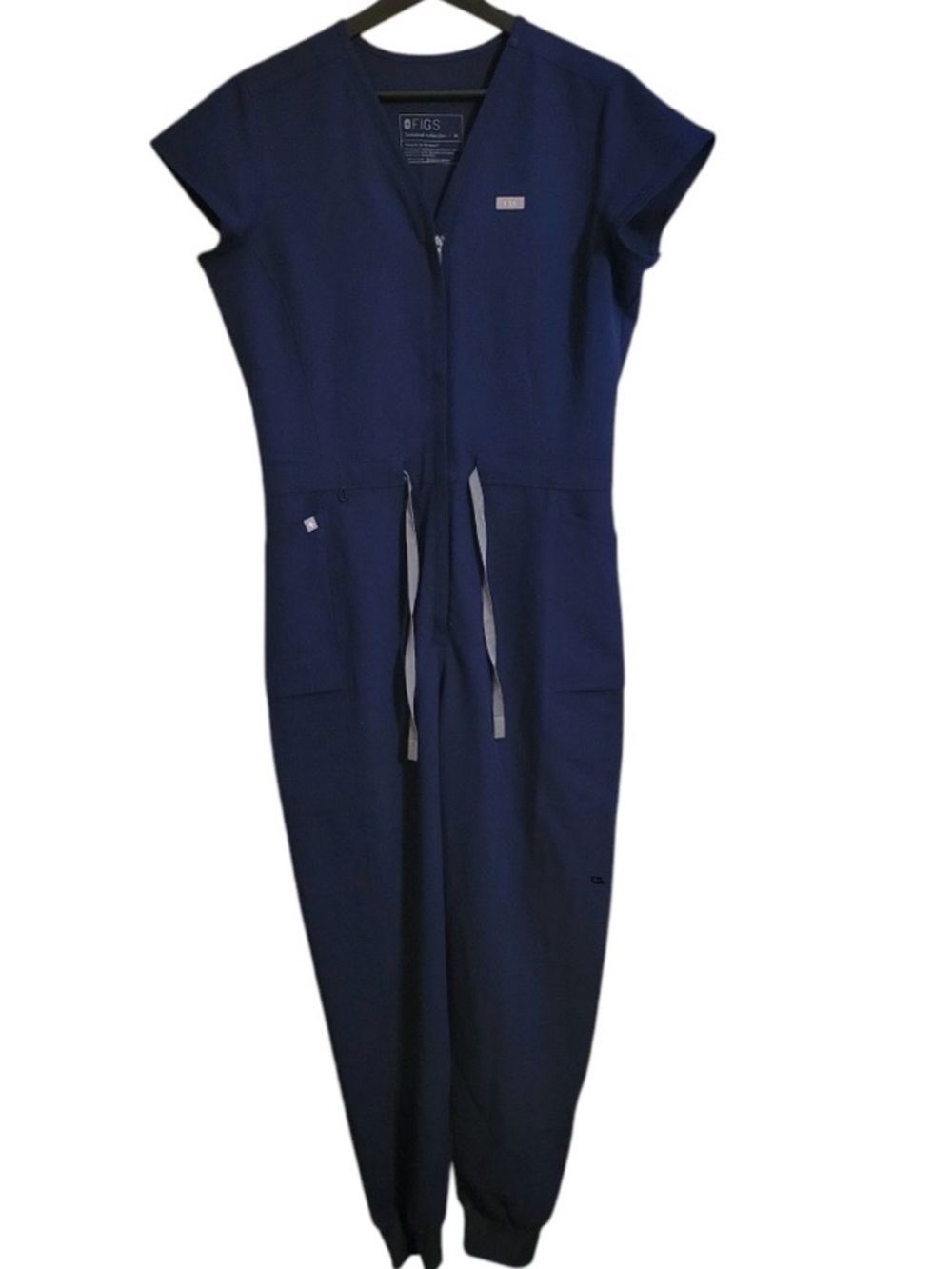 Figs Navy Blue Jumpsuit Jogger Scrubs Size Medium